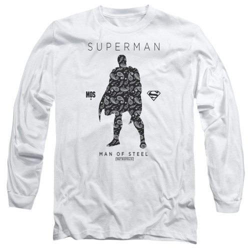 Image for Superman Long Sleeve T-Shirt - Paisley Silhouette