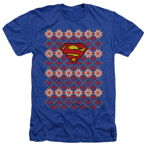 Image for Superman Heather T-Shirt - Superman Christmas Sweater