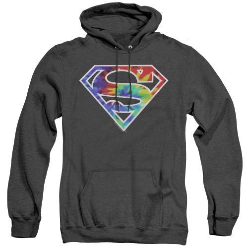 Image for Superman Heather Hoodie - Superman Tie Dye Logo