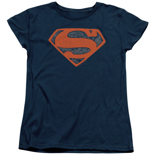 Image for Superman Woman's T-Shirt - Vintage Shield Collage