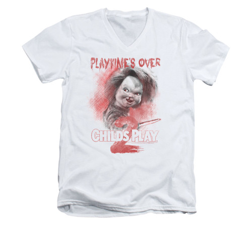 Child's Play V-Neck T-Shirt - Play Time's Over
