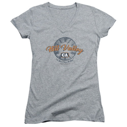 Image for Back to the Future Girls V Neck T-Shirt - Hill Valley