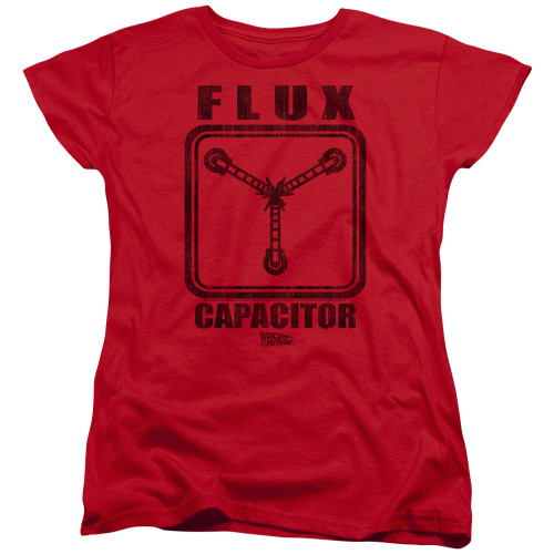 Image for Back to the Future Woman's T-Shirt - Flux Capacitor on Red