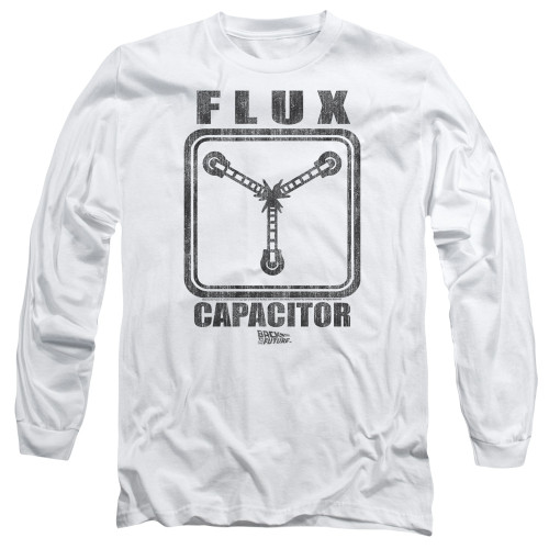 Image for Back to the Future Long Sleeve T-Shirt - Flux Capacitor on White
