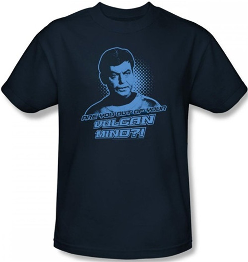 Image Closeup for Star Trek T-Shirt - Are you out of your Vulcan Mind?