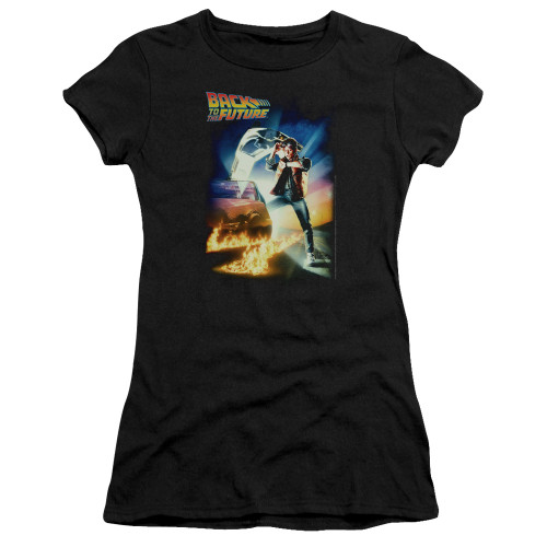 Image for Back to the Future Girls T-Shirt - BTTF Poster Logo