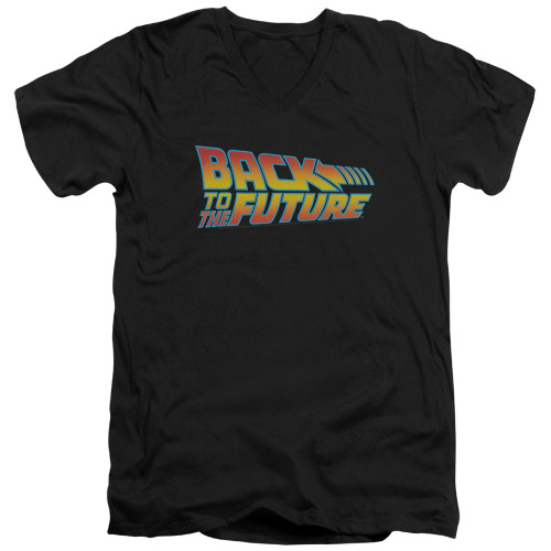Image for Back to the Future V-Neck T-Shirt BTTF Logo