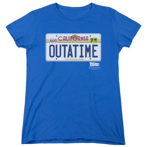 Image for Back to the Future Woman's T-Shirt - Outatime Plate