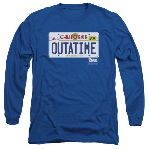 Image for Back to the Future Long Sleeve T-Shirt - Outatime Plate