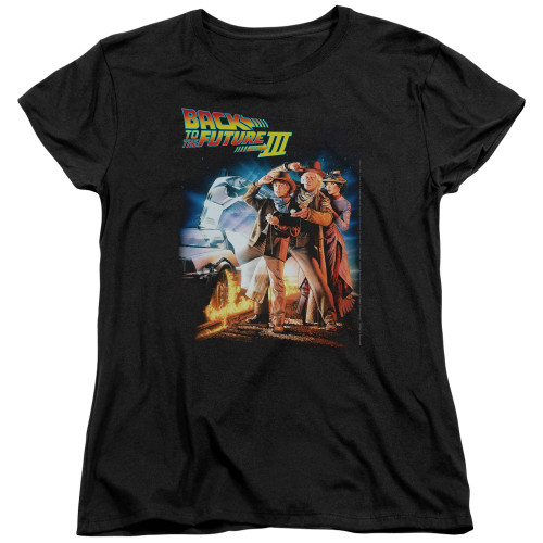 Image for Back to the Future Woman's T-Shirt - BTTF III Poster Logo