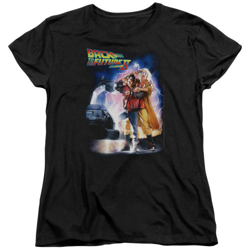Image for Back to the Future Woman's T-Shirt - BTTF II Poster Logo
