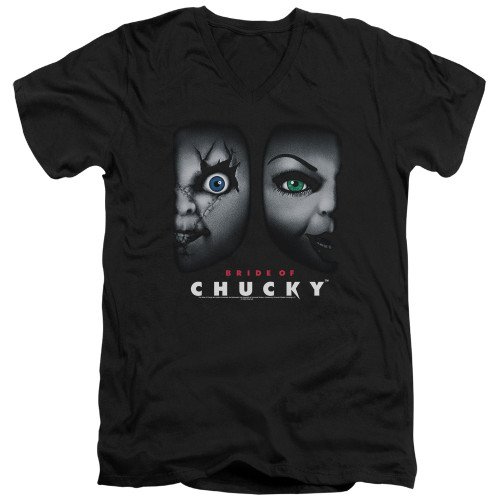 Image for Bride of Chucky V-Neck T-Shirt Happy Couple