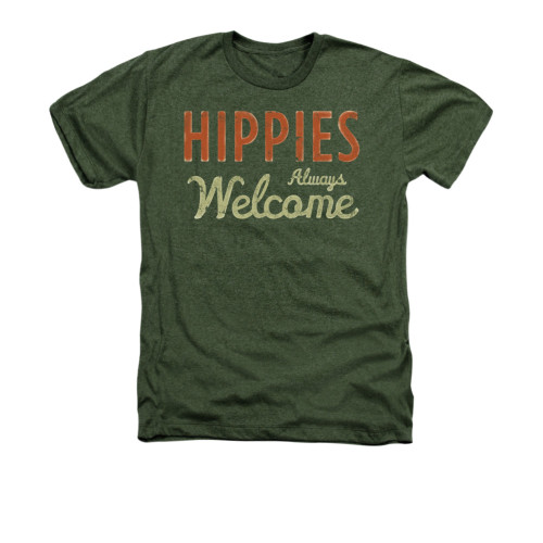 Woodstock Heather T-Shirt - Hippies Welcome
