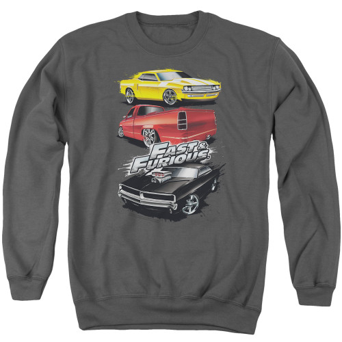 Image for The Fast and the Furious Crewneck - Muscle Car Splatter