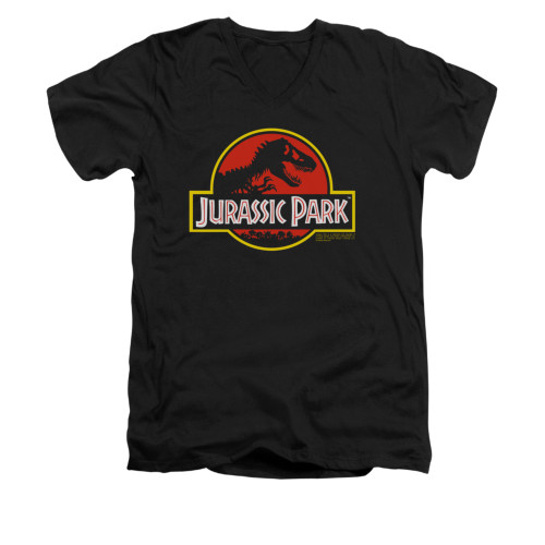 Jurassic Park V-Neck T-Shirt - Classic Logo