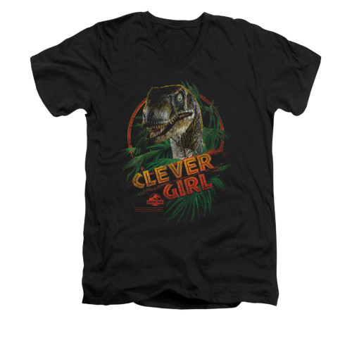 Jurassic Park V-Neck T-Shirt - Clever Girl