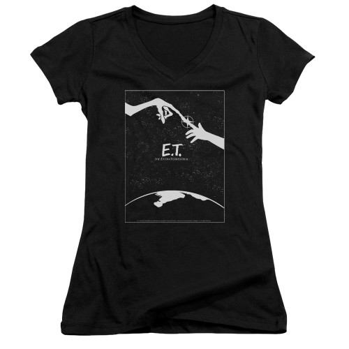 Image for ET the Extraterrestrial Girls V Neck T-Shirt - Simple Poster