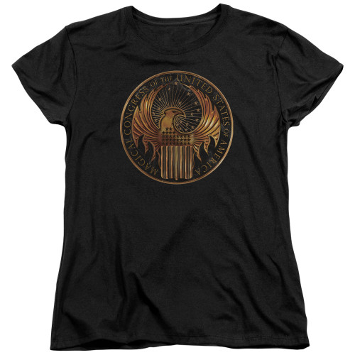 Image for Fantastic Beasts and Where to Find Them Woman's T-Shirt - Magical Congress Crest