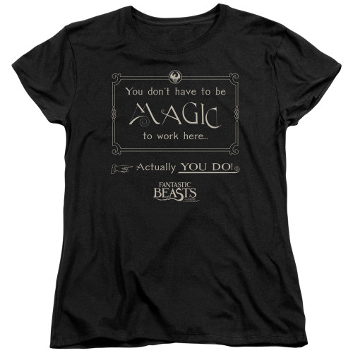 Image for Fantastic Beasts and Where to Find Them Woman's T-Shirt - Magic To Work Here