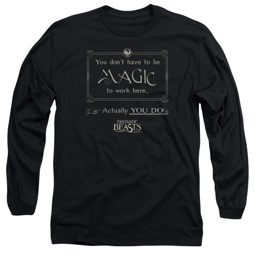 Image for Fantastic Beasts and Where to Find Them Long Sleeve T-Shirt - Magic To Work Here