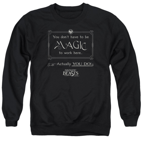 Image for Fantastic Beasts and Where to Find Them Crewneck - Magic To Work Here