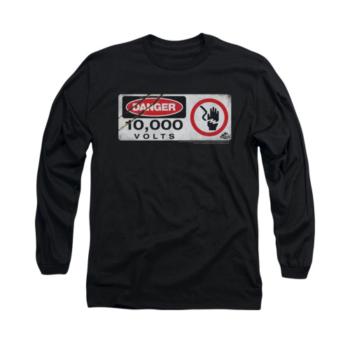 Jurassic Park Long Sleeve T-Shirt - Electric Fence Sign