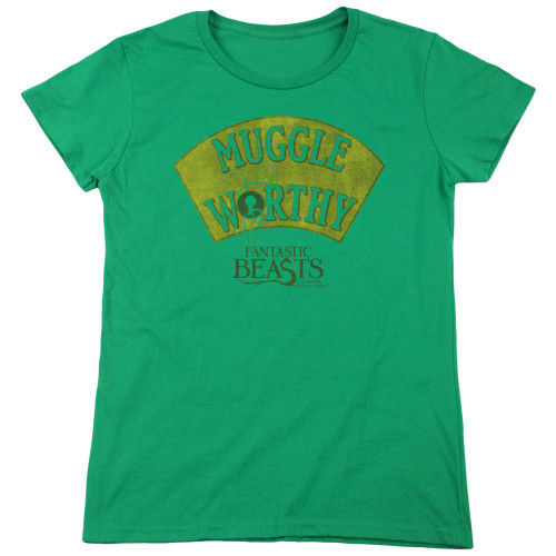 Image for Fantastic Beasts and Where to Find Them Woman's T-Shirt - Muggle Worthy Green