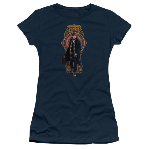 Image for Fantastic Beasts and Where to Find Them Girls T-Shirt - Newt Scamander on Navy