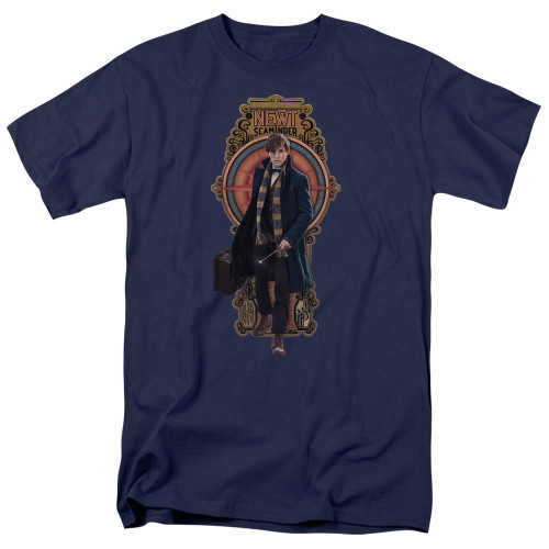 Image for Fantastic Beasts and Where to Find Them T-Shirt - Newt Scamander on Navy