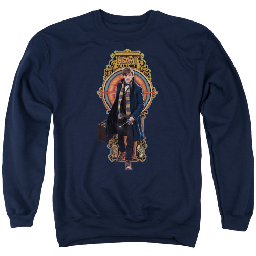 Image for Fantastic Beasts and Where to Find Them Crewneck - Newt Scamander on Navy