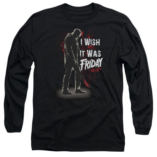 Image for Friday the 13th Long Sleeve T-Shirt - I Wish It Was Friday