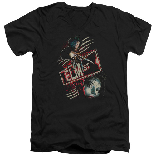 Image for A Nightmare on Elm Street V-Neck T-Shirt Elm St