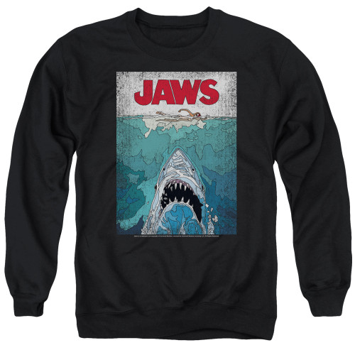 Image for Jaws Crewneck - Lined Poster