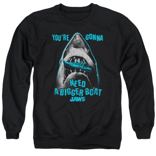 Image for Jaws Crewneck - Boat in Mouth