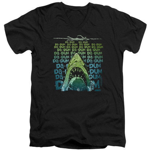 Image for Jaws V-Neck T-Shirt Da Dum