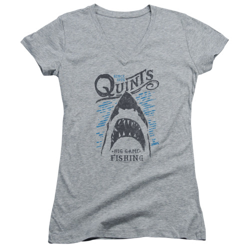 Image for Jaws Girls V Neck T-Shirt - Big Game Fishing