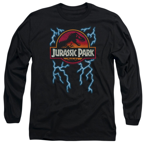 Image for Jurassic Park Long Sleeve T-Shirt - Lightning Logo