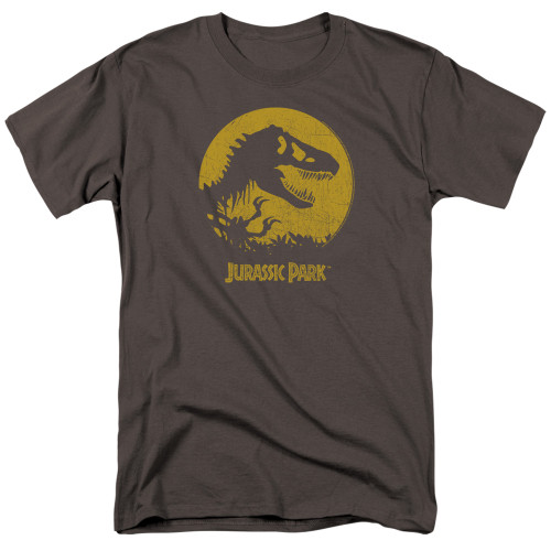 Image for Jurassic Park T-Shirt - T-Rex Sphere on Charcoal