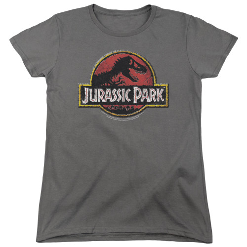 Image for Jurassic Park Woman's T-Shirt - Stone Logo