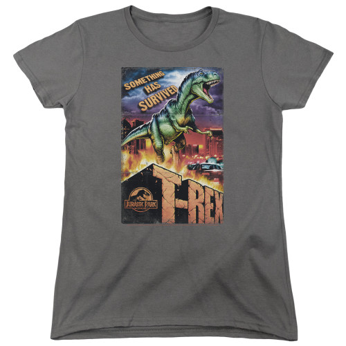 Image for Jurassic Park Woman's T-Shirt - Rex in the City