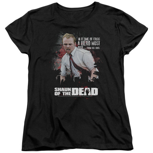 Image for Shaun of the Dead Woman's T-Shirt - Hero Must Rise