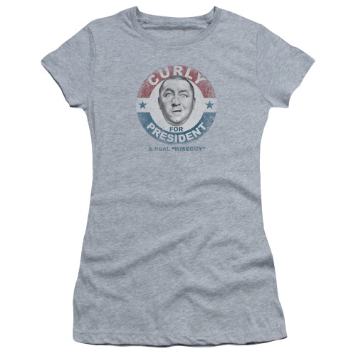 Image for The Three Stooges Girls T-Shirt - Curly For President A Real Wiseguy