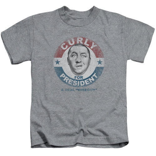 Image for The Three Stooges Kids T-Shirt - Curly For President A Real Wiseguy