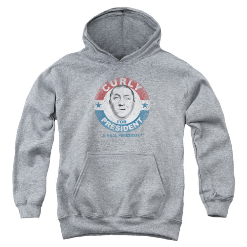 Image for The Three Stooges Youth Hoodie - Curly For President A Real Wiseguy
