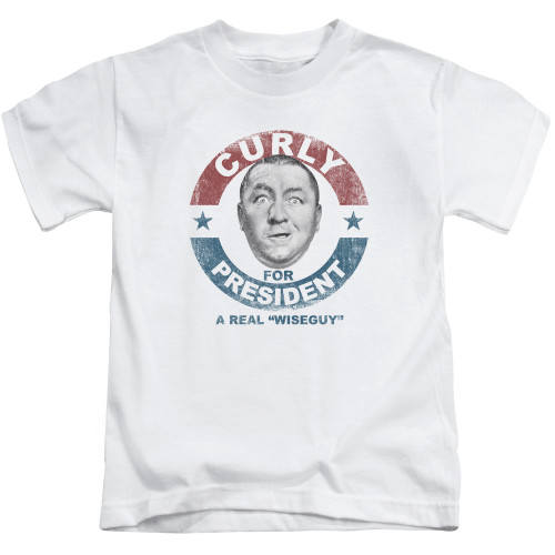 Image for The Three Stooges Kids T-Shirt - Curly For President Wiseguy