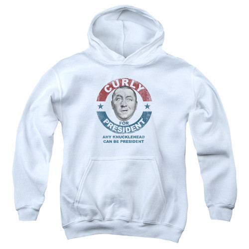 Image for The Three Stooges Youth Hoodie - Curly For President Any Knucklehead