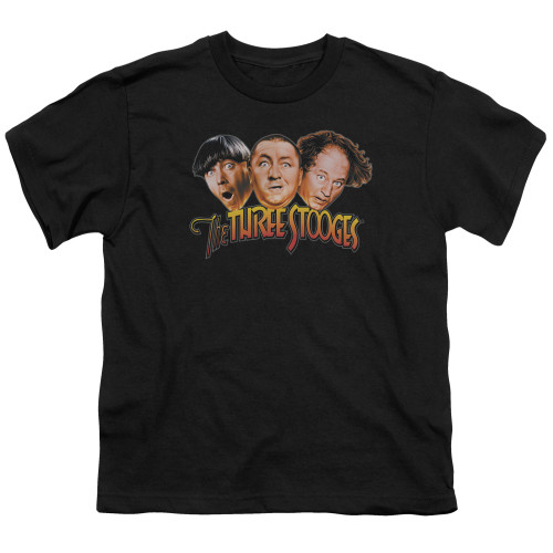 Image for The Three Stooges Youth T-Shirt - Three Head Logo