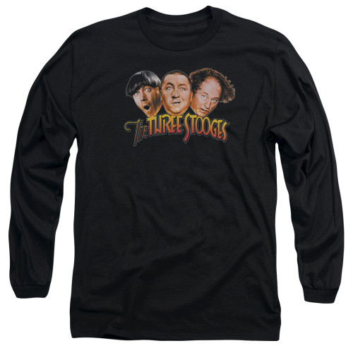 Image for The Three Stooges Long Sleeve T-Shirt - Three Head Logo