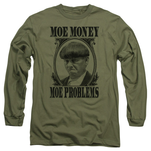 Image for The Three Stooges Long Sleeve T-Shirt - Moe Money