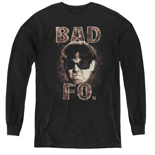 Image for The Three Stooges Youth Long Sleeve T-Shirt - Bad Moe Fo